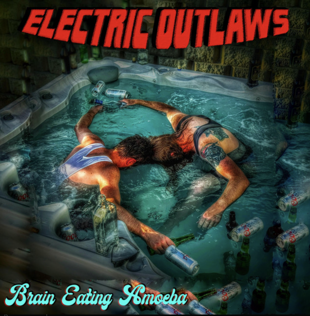 The album cover of Brain Eating Amoeba by Electric Outlaws