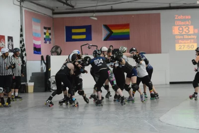 Wasatch Roller Derby in scrimmage