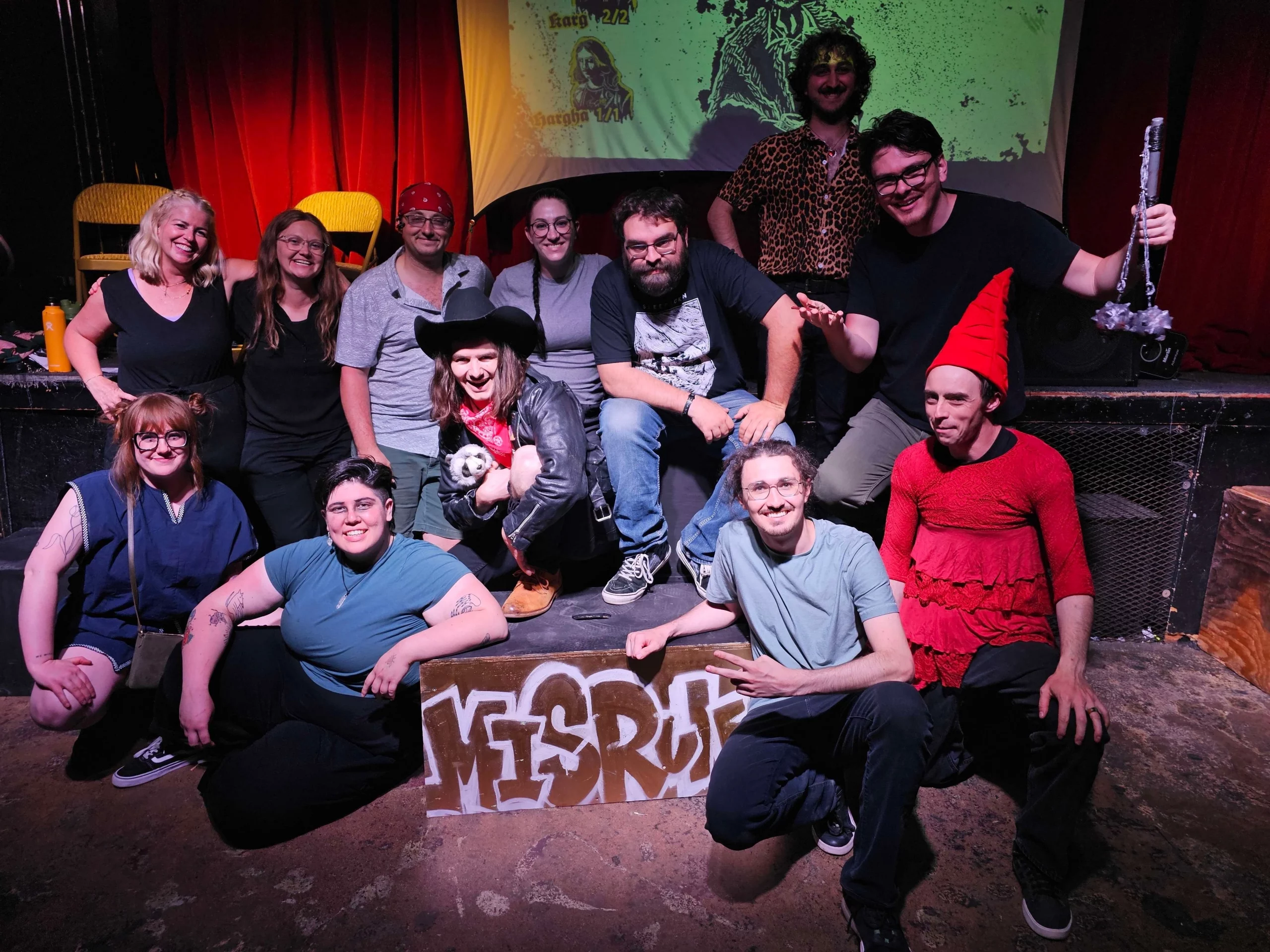 The cast of the Lords of Misrule Theatre Company.