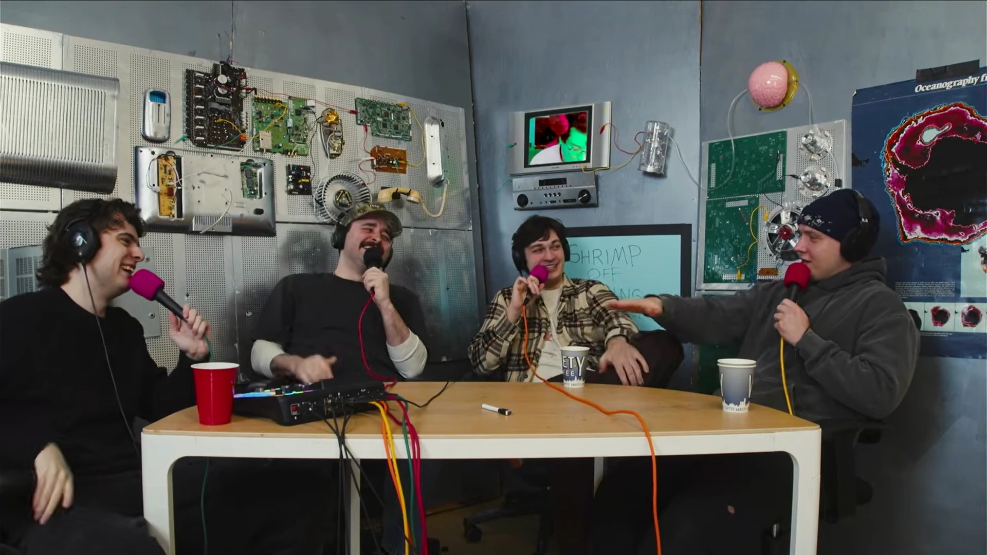 Podcast About List recording at a table
