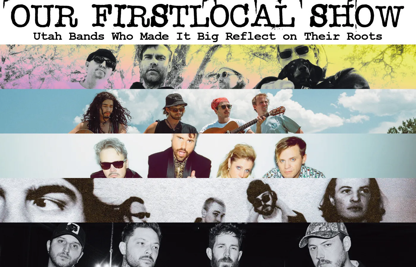 From top to bottom: The Used, The Moss, Neon Trees, Krooked Kings, Chelsea Grin.
