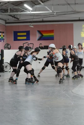 Wasatch Roller Derby in scrimmage